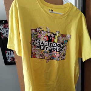 Bright Yellow 90's Cartoon Network Graphic T-shirt